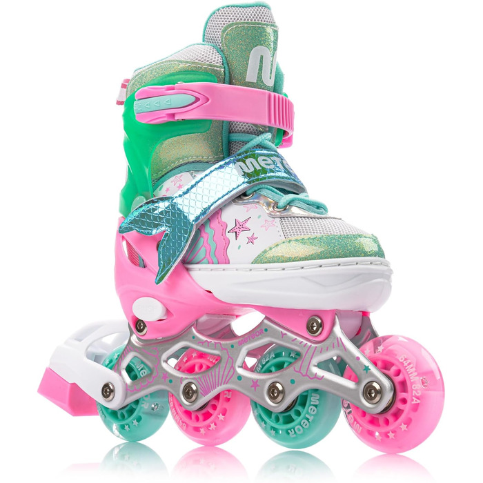 Дитячі ролики-інлайнери LED з регулюванням, з взуттям Bequeen та світлодіодними колесами - ідеальні для перших спроб катання