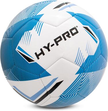 Футбольний м'яч Hy-Pro №5 синій (Chevron Blue) з покриттям PVC для тренувань та ігор за будь-якої погоди