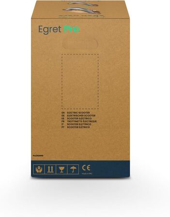 Електросамокат Egret Pro складаний з дорожнім сертифікатом, до 20 км/год, запас ходу 80 км, керування через додаток, регульований кермо, вантажопідйомність 120 кг, магнієва рама