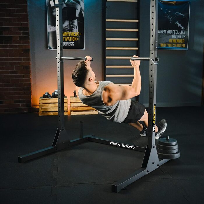 Power Tower TREX SPORT TX-100PR: Силова станція для підтягувань та віджимань, сталевий каркас, до 300 кг, чорний