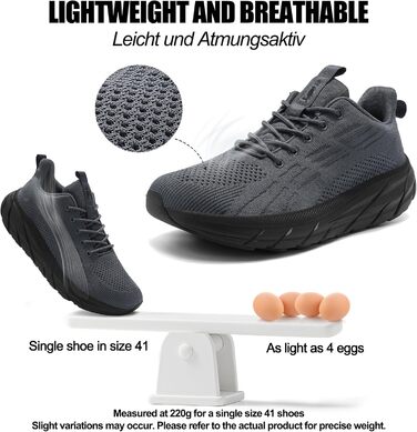 Кросівки для бігу та повсякденного носіння Unisex, бігові, спортивні, для фітнесу, білого (темно-сірого) кольору, розмір 37-46 EU