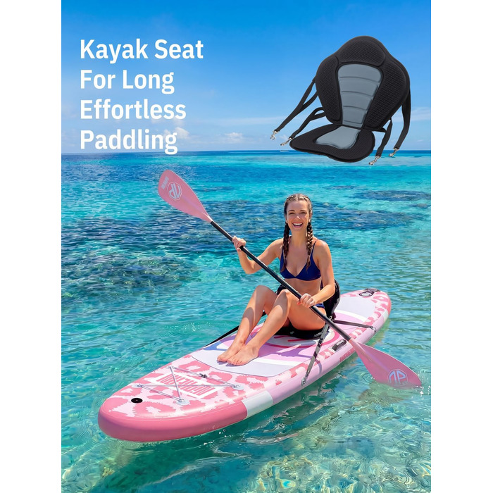 Надувний SUP Борд Niphean 305см з крилами балансу та міцним аксесуаром для дорослих, для йоги, Candy Leopard з StabilTrac