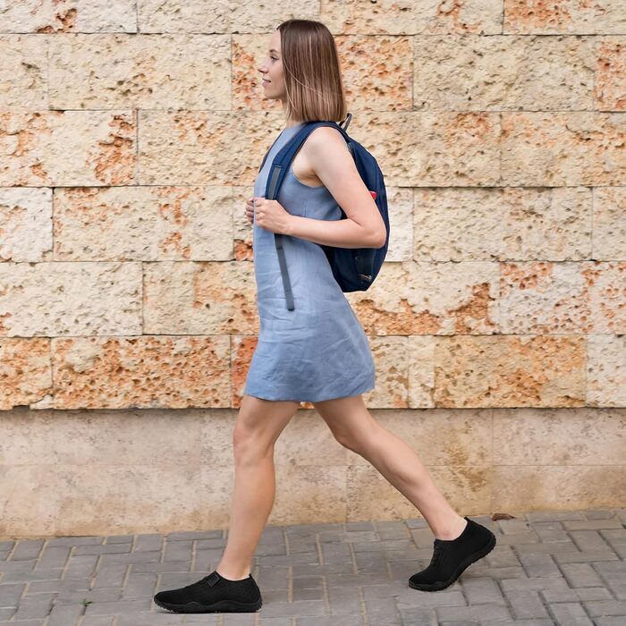 Босижні кросівки для жінок: м'які, дихаючі, для занять спортом та фітнесом, антиковзаючі (44 EU, чорний)