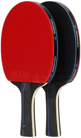 Набір для пінг-понгу Scorpion: 2 або 4 ракетки, м'ячі, кейс. Професійний, 5-шаровий дерев'яний блат, для гри в приміщенні та на вулиці