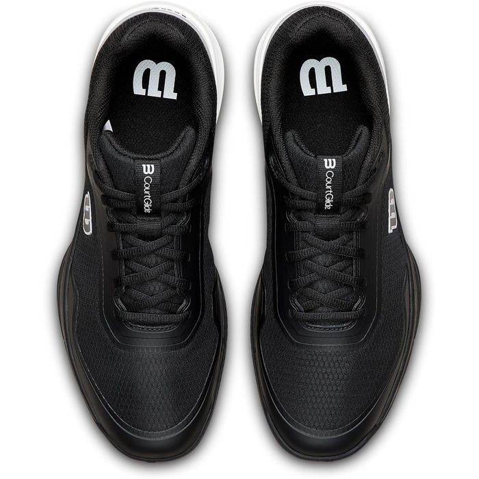 Тенісні кросівки Wilson Courtglide Schwarz WRS339790 (42 EU, Широкий розмір, Чорно-білі)