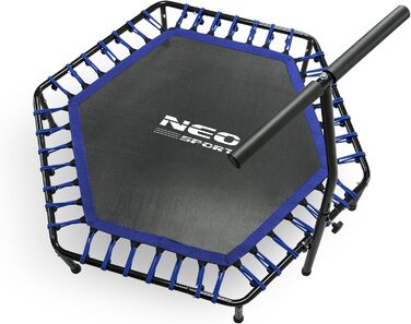 Фітнес батут Neo-Sport 127 см з регульованою ручкою, для дорослих, до 100 кг, міні-батут для дому та вулиці