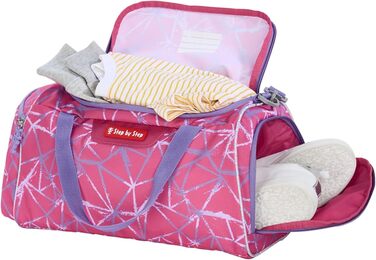 Дитяча спортивна сумка Step by Step Star Stella 13 л, з відділенням для вологого одягу, знімний ремінь, регульований плечовий ремінь, для школи, лілово-рожева