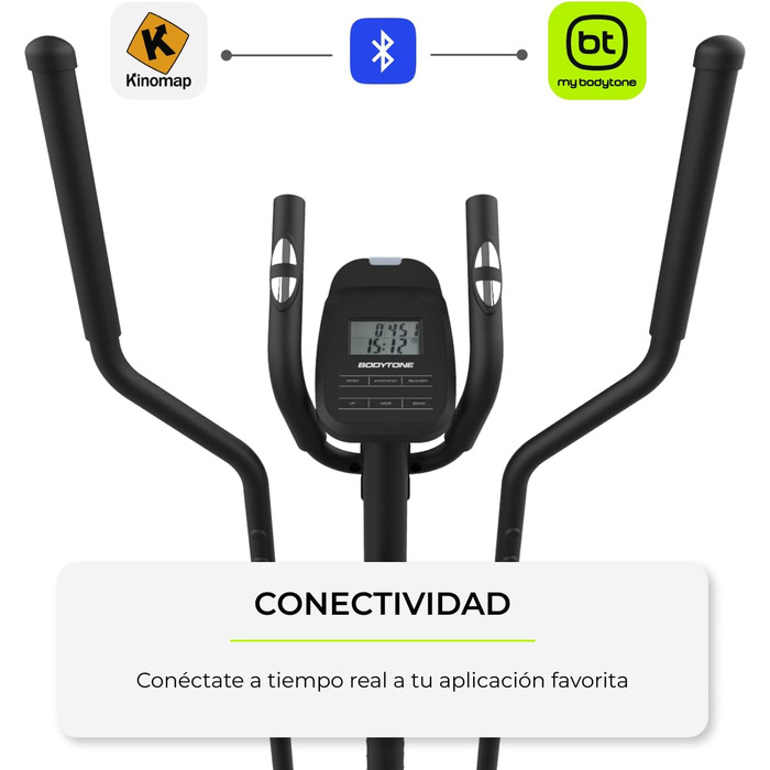 Орбітрек Bodytone DE30 Smart з Bluetooth, LCD-дисплеєм, для домашніх тренувань, безшумний, маховик 9 кг
