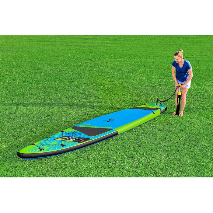 Надувна SUP-дошка Bestway Hydro-Force Touring Aqua Excursion 381×79×15 см, комплект для серфінгу