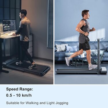 Бігова доріжка WalkingPad R1 Pro складана 918 Вт, електрична для ходьби та бігу до 10 км/год, LCD дисплей, до 110 кг, сіра