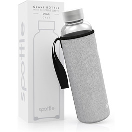 Скляна пляшка для води Spottle 1 л з неопреновим чохлом, герметична, для газованих напоїв, різні об'єми 500 мл, 750 мл, 1 л