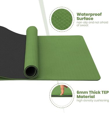 Килимок для йоги Narwhal XXL з TPE, 190x80x0.6 см, нековзний, для фітнесу та занять спортом