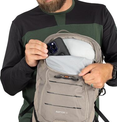 Чоловічий велорюкзак Osprey Raptor 14 з гідросистемою для гірського велосипеда