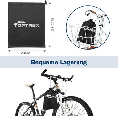 Чохол для велосипеда Toptrek 210D Oxford, 200 x 110 x 70 см, водонепроникний, захист від сонця, міцний, з сумкою