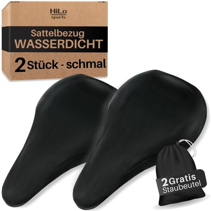 Покриття на сидіння велосипедне Hilo Sports, 2 шт., чорне, водонепроникне, міцне, з сумкою для зберігання
