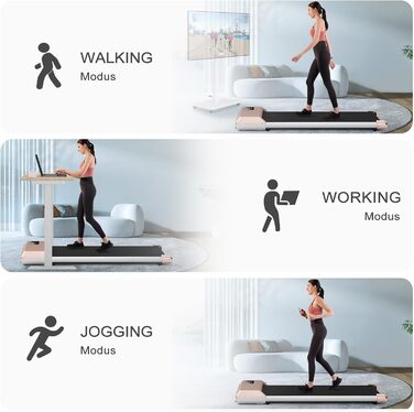 Біговий килимок DeerRun Walking Pad з робочим столом, до 136 кг, тиха робота 2.5PS, професійні курси та мультиплеєрні змагання Gold 80 см