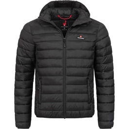 Чоловіча куртка Höhenhorn Balmhorn: перехідна, степкова з капюшоном, колір - Midnight Black, розмір XL