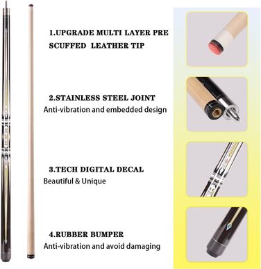 Більярдний кий для пулу Ahorn - набір 2 шт. (147,3 см)