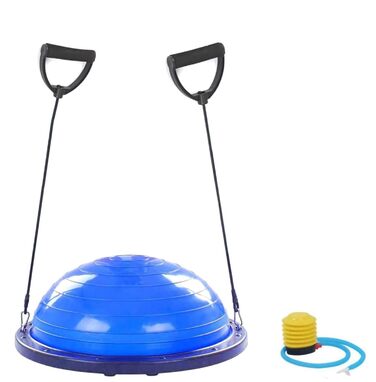 Фітбол для фітнесу, йоги, пілатесу та реабілітації | Діаметр 60 см, ABS та PVC, блакитний