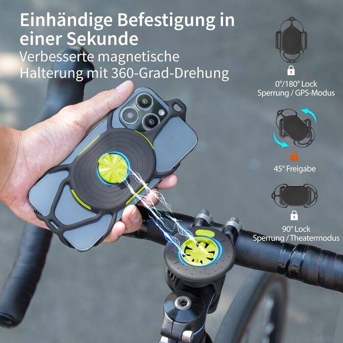 Кріплення для телефону на руку BONE Run Tie Connect Kit 2 Magnetic, сумісне з iPhone 15 Pro Max Plus 14 13 Samsung, для телефонів 4.7-7.2 дюймів, для велосипедів