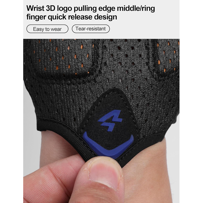 Велосипедні рукавички Ameda: тонкі літні, дихаючі, з нековзким покриттям для шосейних та гірських велосипедів. Для чоловіків та жінок, зелені (M, Синій)