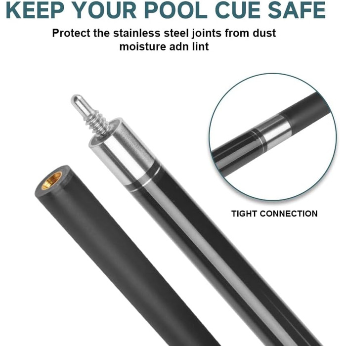 Більярдний кий HomeSeason Billardqueue з скловолокна, 147,3 см, професійний з низьким відбиттям та сумкою