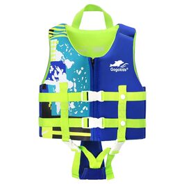 Дитячий рятувальний жилет Gogokids Float Jacket для плавання (2-9 років, 15-35 кг, S, блакитний)