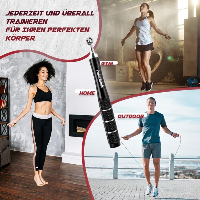 Стрибкове канат Springseil Speed Rope для фітнесу, боксу та MMA. Регульоване канат 300см з алюмінієвою ручкою та системою подвійного підшипника. Включає постер з тренуваннями. Чорний колір.
