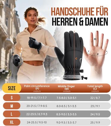 Рукавички PULIOU для чоловіків та жінок, зимові термо-рукавички для велосипеда, тепла зимова модель, вітронепроникні, з підтримкою сенсорного екрану, спортивні рукавички для бігу, їзди на велосипеді, альпінізму, чорного кольору