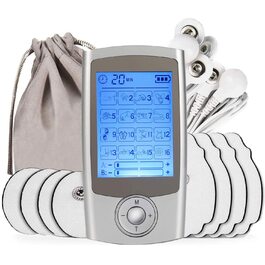 Пристрій TENS для зняття болю: EMS масажер з 2 каналами та 16 програмами для спини, шиї та плечей