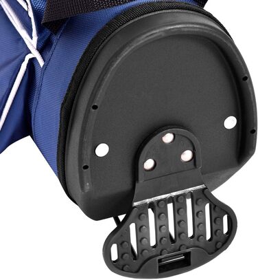 Сумка для гольфу COSTWAY з підставкою, водонепроникною накидкой та 4 відділеннями, легка переносна сумка з кишенею для олівців та регульованим ременем, для жінок та чоловіків (блакитна)