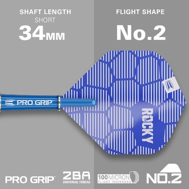 Дартс Target Josh Rock 80% вольфрам, 22/23/24 г, професійний набір з шафтами Pro Grip, крилами Pro Ultra та футляром