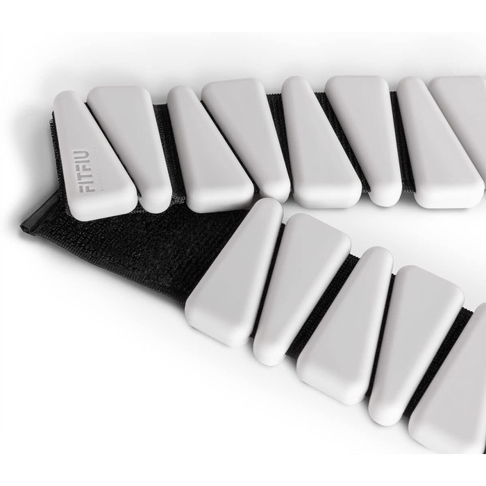 Браслети-ваги Fitfiu Fitness Rectangular Wrist - Набір 2 шт по 0,5 кг, біле м'яке силікон, для зап'ястя та щиколотки