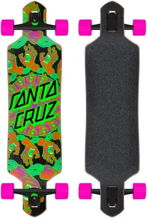 Скейтборд Santa Cruz Mandala Hand 9.0x36 Drop Thru, багатобарвний, стандарт