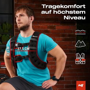 Утяжелитель Hop-Sport для бігу та силових тренувань 10 кг, неопрен з піщаним наповнювачем, світловідбиваючі смуги