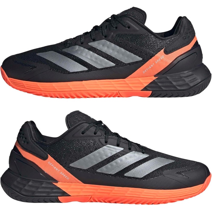Чоловічі тенісні кросівки Adidas Defiant Speed 2, розмір 41 1/3 EU, чорний/помаранчевий