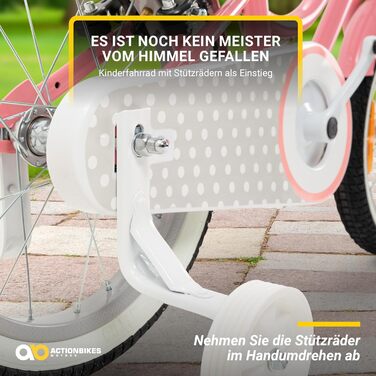 Дитяче велосипед Actionbikes Starlight 12/16/20 дюймів - V-Brake гальма, захистники, для дівчаток та хлопчиків 2-9 років