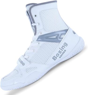 Боксерські рукавички для чоловіків. Зручні боксерські рукавички для тренувань, занять боксом та єдиноборствами. Дихаючі, білі та сірі рукавички для боксу, фітнесу та бодібілдингу. Розмір 43 EU