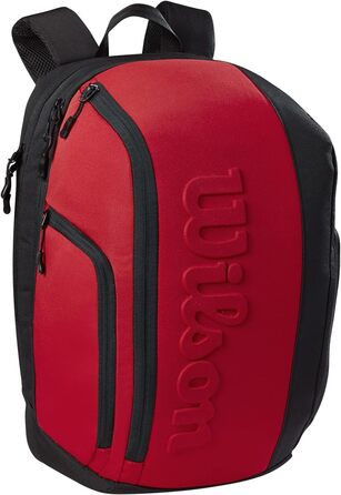 Рюкзак Wilson Super Tour Backpack Clash V2.0 для тенісних ракеток, унісекс, чорний/червоний, універсальний розмір