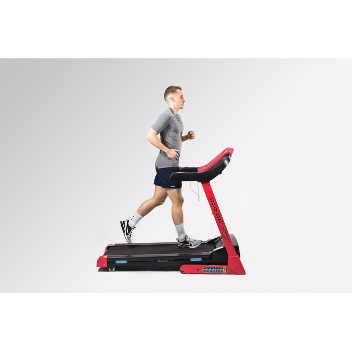 Біговий тренажер ECODE® складаний з DSA Double Shock Absorber, нахилом, Bluetooth та LCD-дисплеєм. 12 програм, опціональний масажер