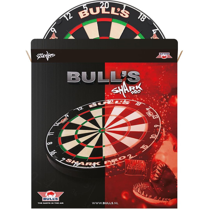 Професійна дартс-дошка Bull's Shark Pro з вбудованим дротом, без дроту, з монтажною системою, високоякісна мішень для дартсу