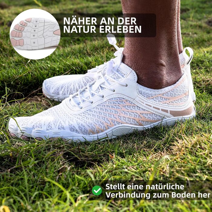 Босі кросівки для жінок та чоловіків: водяні, для ходьби, плавання, трейлраннінг, фітнес. Розміри 42 EU, чорний/синій.