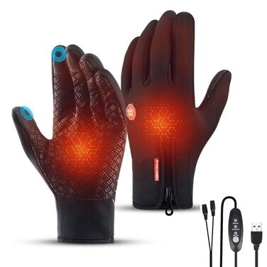 Електричні гріючі рукавички з підігрівом USB для чоловіків та жінок, сенсорні, для альпінізму, походів, велоспорту, кемпінгу