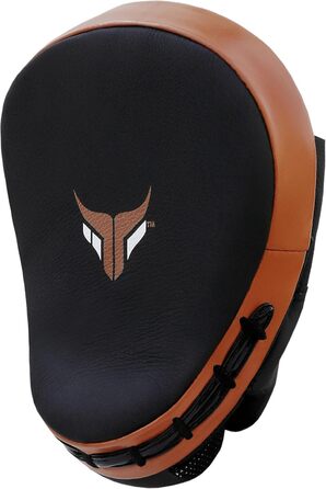 Mytra Fusion лапи для боксу вигнуті, натуральна шкіра, міні, для MMA, муай-тай, карате, кікбоксингу, тренувальні