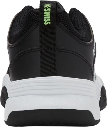 Кросівки для тенісу K-Swiss Court Express 2 чоловічі, чорно-білі з неоновим зеленим, 41 EU
