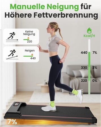 Біговий доріжка HomeFitnessCode з нахилом для дому - Walkpad, електрична, 1-8 км/год, міні, 90 см (чорний)