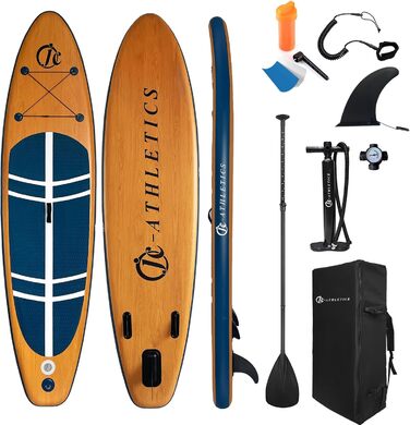Надувна SUP-дошка JC-ATHLETICS 15,2 см, комплект із веслом, рюкзаком та аксесуарами, нековзке покриття, плавник, ручний насос