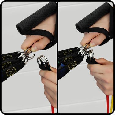 Набір фітнес-гумок з 5 рівнями опору до 100 кг, латекс, для силових тренувань та пілатесу, еспандери, ідеально для тренувань та нарощування м'язів, фітнес-гумки преміум-якість