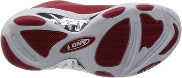 Баскетбольні кросівки And1 TAI CHI MID для чоловіків, 38.5 EU, білий, червоний, срібний