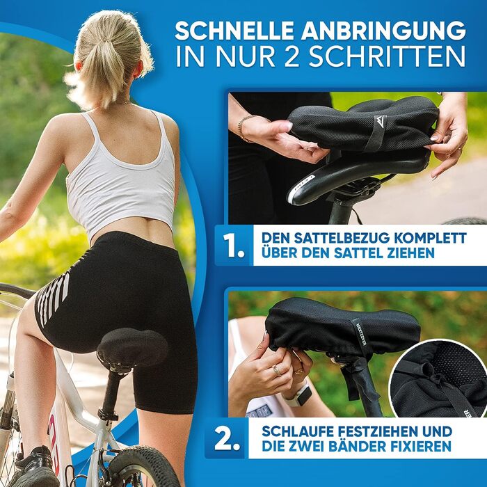 Накидка на сидіння велосипеда Nextcover CoverOne Universal Gel з дощем [Memory Foam] - комфортний велосипедний чохол з багатошаровою підкладкою